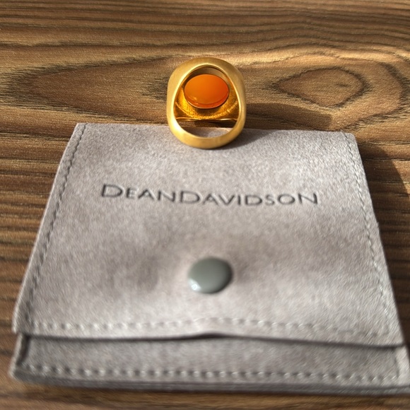 Dean Davidson Orange Onyx Signet ring size 8 - Picture 3 of 6